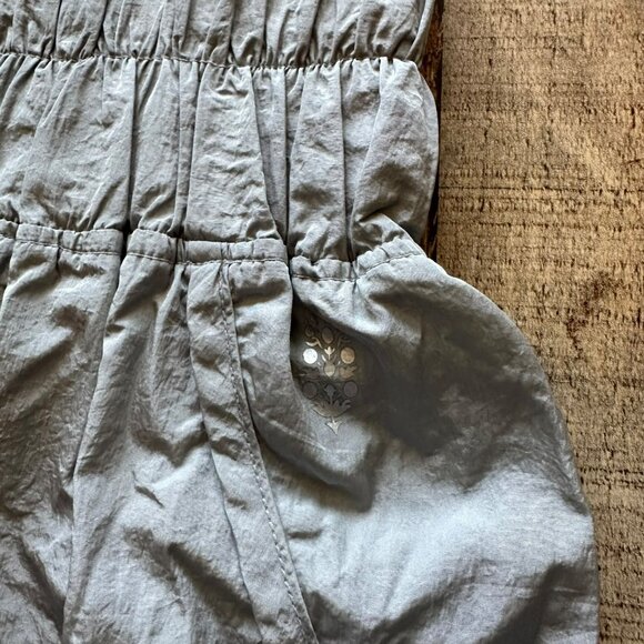 Free People Movement Womens High-Waist Crinkle Gray Shorts Size Large - Picture 9 of 10